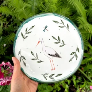 Тарелка с аистом