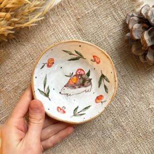 Мисочка с ежиком и мухомором