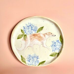 Тарелка с борзой