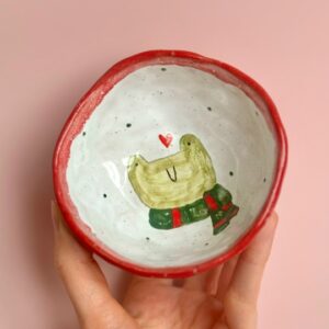 Пиала с лягушонком в шарфике