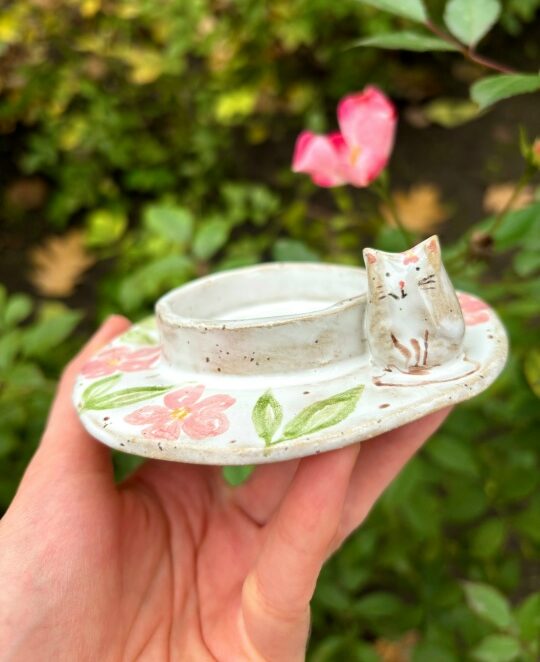 подсвечники земляника керамика