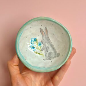 Пиала с зайкой и незабудкой