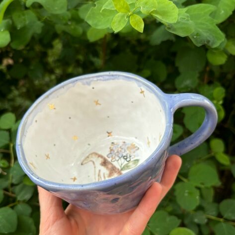 Кружка с борзой и золотом